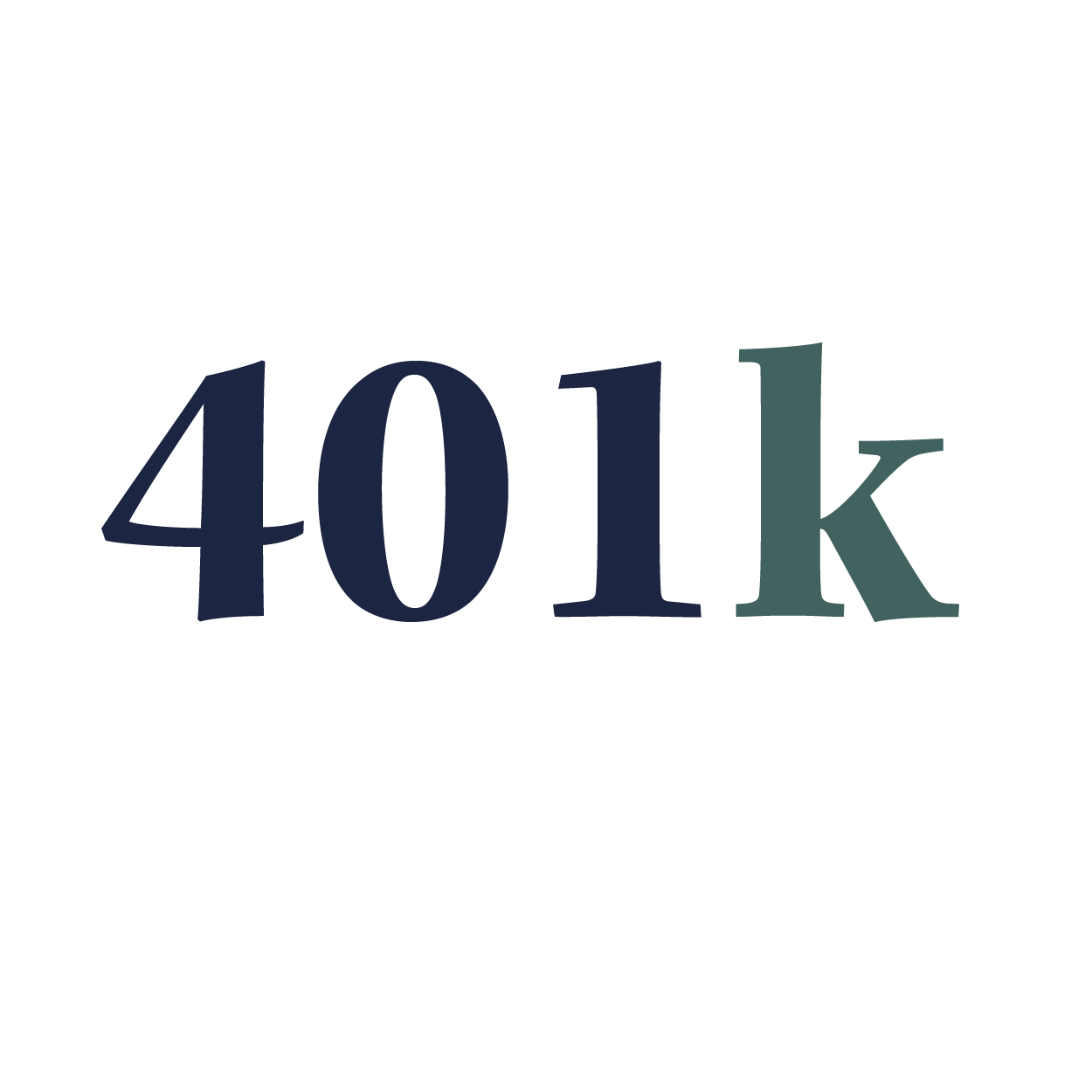 The image features the text "401k" in large, colorful letters set against a black background, symbolizing retirement savings plans.